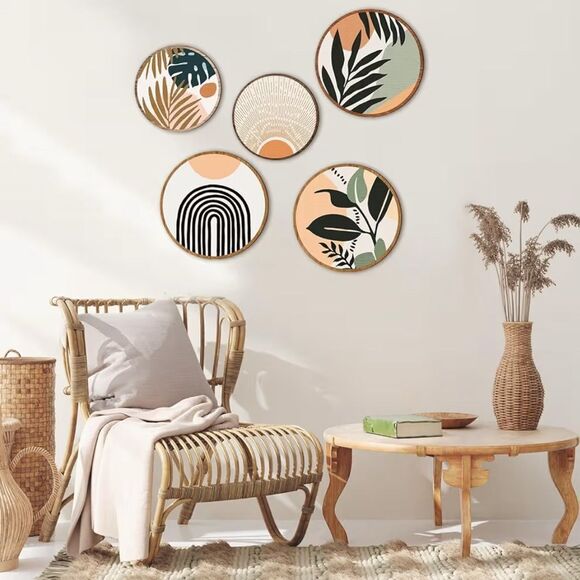 Boho Wall Art Decor, 5 Pcs - Picture 6 of 6